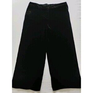Talbots Velvet Pants Women's Wide Leg Front Zip Pockets Elastic Back Holiday 16P